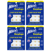 MACKS Pillow Soft Silicone Putty Earplugs 6 Pair 4 Pack Bundle 24 Pairs
