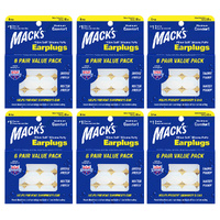 MACKS Pillow Soft Silicone Putty Earplugs 6 Pair Moldable Reusable Swim Sleep