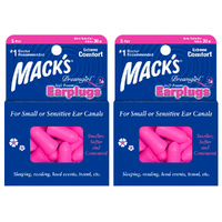 Macks Dreamgirl Soft Foam Earplugs 5 Pair 2 Pack Comfortable Noise Reduction
