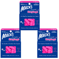 Macks Dreamgirl Soft Foam Earplugs 3 Pack 5 Pair Each Noise Reduction