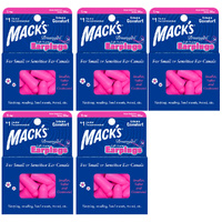 Macks Dreamgirl Soft Foam Earplugs 5 Pairs Comfortable Noise Reduction Pack