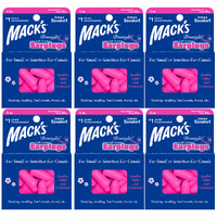 Macks Dreamgirl 5 Pair Soft Foam Earplugs Pack of 6 Noise Reduction for Sleep