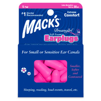 Macks Dreamgirl Soft Foam Earplugs 5 Pair Comfortable Noise Reduction