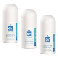 Ego QV Naked Deodorant Roll-on 80g Pack of 3