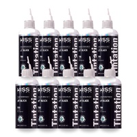 Kiss Tintation Semi-Permanent Hair Colour with Aloe Vera 148ml Jet Black T999 Pack of 10
