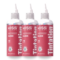 Kiss Tintation Semi-Permanent Hair Colour with Aloe Vera 148ml Salmon T460 Pack of 3