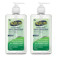 Ego Aqium with Aloe Antibacterial Hand Sanitiser 375mL Pack of 2