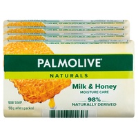 Palmolive Naturals Milk & Honey Bar Soap 4 Pack x 12