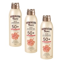 Hawaiian Tropic Silk Hydration Spray SPF50+ 175g Pack of 3