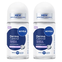 NIVEA Derma Control Sensitive 72H Anti-Perspirant 50mL Pack of 2