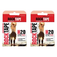 RockTape H2O Beige Sports Tape 5cm x 5m Pack of 2