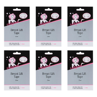 Hollywood Fashion Secrets Breast Lift Tape Clear 1 Pair Invisible Support Pack of 6