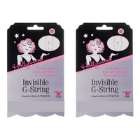 Hollywood Fashion Secrets Invisible G String Reusable Nude No VPL XS/S Pack of 2