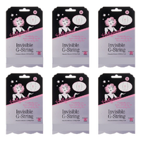 Hollywood Fashion Secrets Invisible G String Reusable Nude No VPL XS/S Pack of 6
