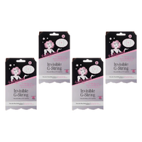 Hollywood Fashion Secrets Invisible G String Reusable Nude No VPL M/L Pack of 4