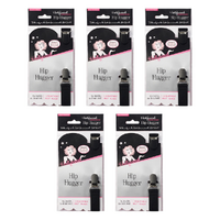 Hollywood Fashion Secrets Hip Hugger Adjustable Belt No Buckle Black Pack of 5