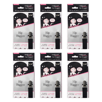 Hollywood Fashion Secrets Hip Hugger Adjustable Belt No Buckle Black Pack of 6
