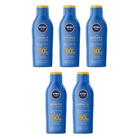 NIVEA SUN Protect & Moisture Moisturising Sunscreen Lotion SPF50+ Pack of 5