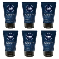 Nivea Men Deep Face & Beard Wash 100mL Pack of 6