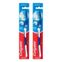 Colgate Extra Clean Manual Toothbrush, Medium Bristles Pack of 2