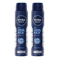 Nivea Men Cool Kick 72H Anti-Perspirant 250mL Pack of 2