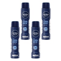 Nivea Men Cool Kick 72H Anti-Perspirant 250mL Pack of 4