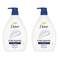 Dove Triple Hydrate Body Wash 1L x 3 Bundle of 2