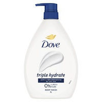 Dove Triple Hydrate Body Wash 1L x 3