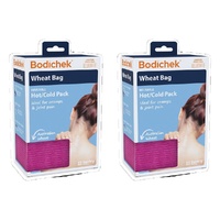 Bodichek Hot/Cold Wheat Pack, 2 Section Rectangle, 50 x 15cm Bundle of 2