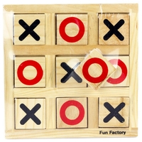 Fun Factory Noughts & Crosses Tic Tac Toe Wooden Game Educational Toy