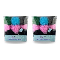 Beauty & Me Bath & Shower Netting Sponge Bright Tub of 36 Bundle of 2