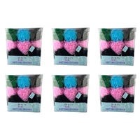 Beauty & Me Bath & Shower Netting Sponge Bright Tub of 36 Bundle of 6
