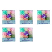 Beauty & Me Bath & Shower Netting Sponge Pastel Tub of 36 Bundle of 5