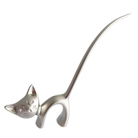 Nickle Plate Jewelry Ring Display Elegant Holder Organiser Cat Design