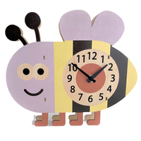 Clock Bumble Bee 29x25cm Educational Toy Analogue Clock Kids Learning Material