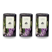 Ministry of Soap Dark Floral Collection Floral Leaves Milled Soap 200g Bundle of 3