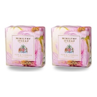 Ministry of Soap Oil Painting Spring Pear and Tuberose Milled Soap 150g Pack of 2