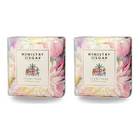 Ministry of Soap Oil Painting Spring Peony Rose Milled Soap 150g Pack of 2