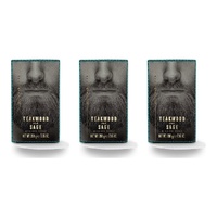 Ministry of Soap Woodsman's Teakwood and Sage Milled Soap 200g Pack of 3