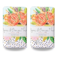 Ministry of Soap Painted Blooms Argan and Orange Flower Soap Bar 200g Pack of 2