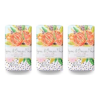 Ministry of Soap Painted Blooms Argan and Orange Flower Soap Bar 200g Pack of 3