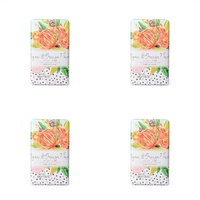 Ministry of Soap Painted Blooms Argan and Orange Flower Soap Bar 200g Pack of 4