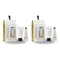 Scottish Fine Soaps Honey B Hand Care Duo Gift Set Hand Scrub & Hand Cream Bundle of 2