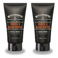 Scottish Fine Soaps Men's Grooming Thistle & Black Pepper Facial Wash 150mL Pack of 2