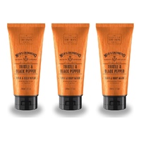 Scottish Fine Soaps Men's Grooming Thistle & Black Pepper Hair & Body Wash 200mL Pack of 3