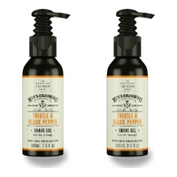 Scottish Fine Soaps Men's Grooming Thistle & Black Pepper Shave Gel 100mL Pack of 2