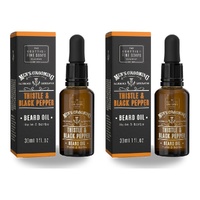 Scottish Fine Soaps Men's Grooming Thistle & Black Pepper Beard Oil 30mL Pack of 2