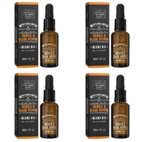 Scottish Fine Soaps Men's Grooming Thistle & Black Pepper Beard Oil 30mL Pack of 4