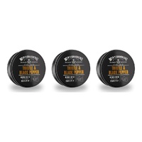 Scottish Fine Soaps Men's Grooming Thistle & Black Pepper Beard Balm 95mL Tin Pack of 3