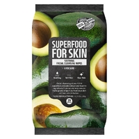 Superfood For Skin Soothing Facial Cleansing Wipes Avocado 25 Pack Face Care